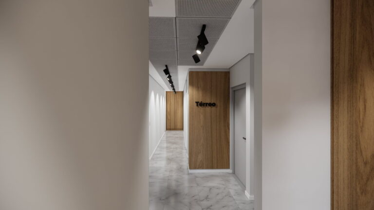 Perspectiva ilustrada do corredor 4